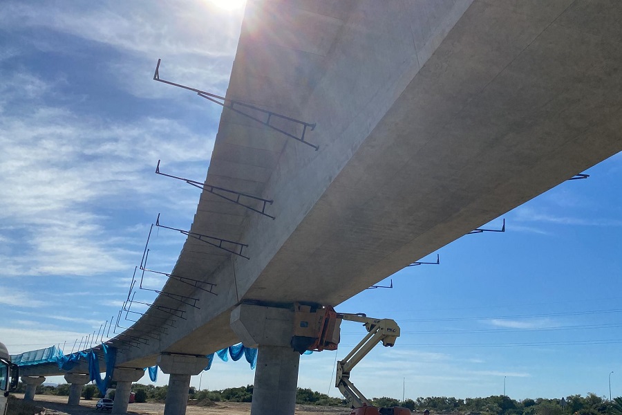 PACADAR acomete la fase final del viaducto sobre el Parque Natural de la Bahía de Cádiz, en la obra “Línea de FC Sevilla-Cádiz